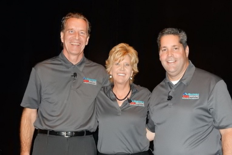 Members of the Southern California Division leadership team: Andy Barker, SVP-operations; Lori Raya, president; and Greg McNiff, SVP of marketing and merchandising.
