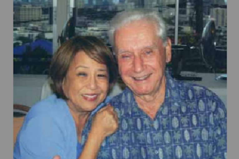 Mr. Roger Godfrey with his wife Signe.