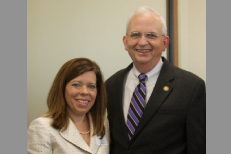 Kathy Kuzava with Georgia Agriculture Commissioner Gary Black.