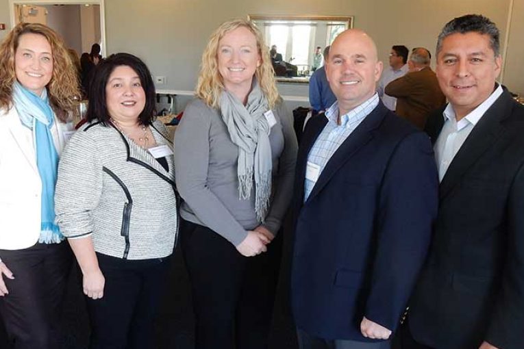 Featured speakers from Costco’s L.A. Region: Wendy Coldesina, dry grocery buyer; Janine Whitman, candy buyer; Sarah Wehling, VP/GM; Steve Dickinson, assistant liquor buyer; and Jaime Leal, deli buyer.