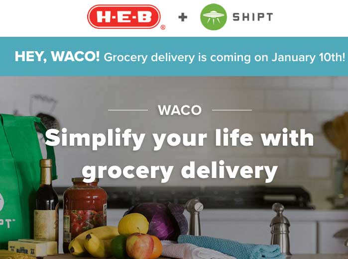 HEB Extends Grocery Delivery To Waco Through Shipt Partnership