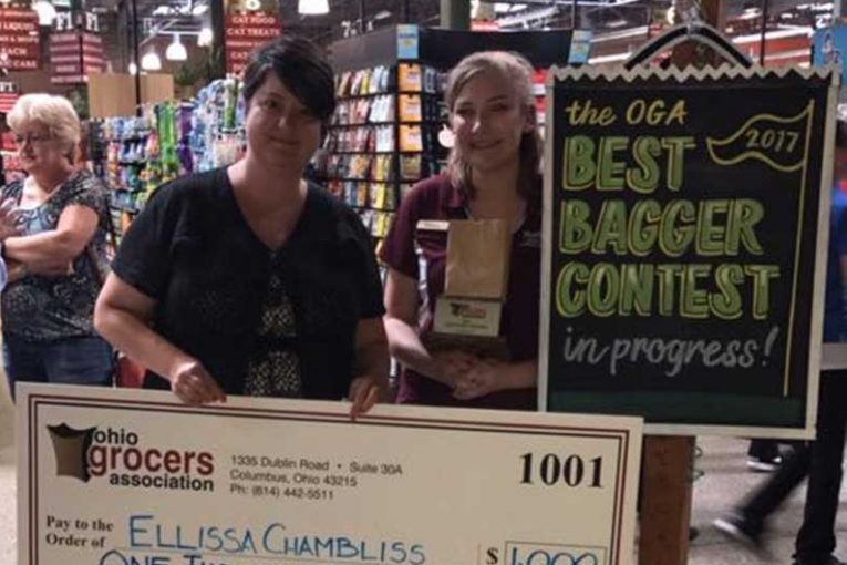 Kristin Mullins, president and CEO of the Ohio Grocers Association, and Elissa Chambliss of Buehler's Fresh Foods.