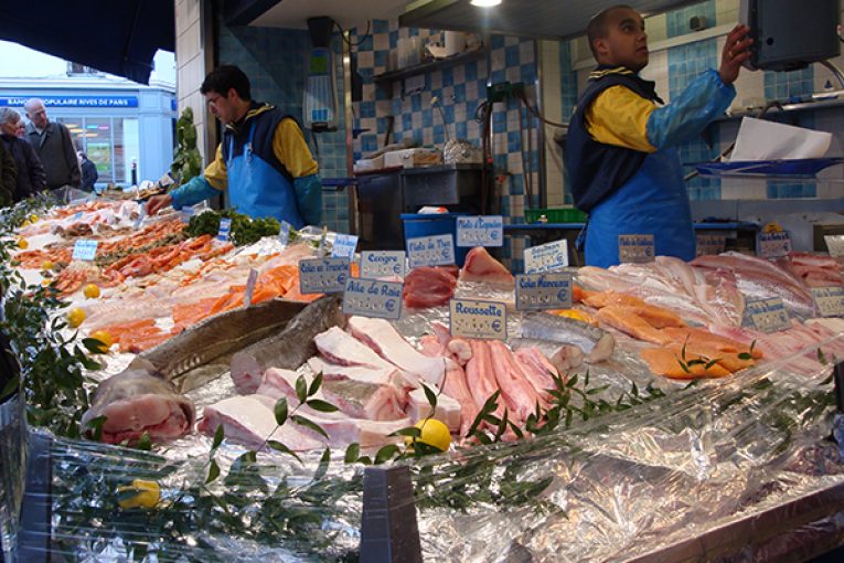 A seafood market