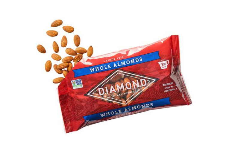 Diamond of California nuts in the new packaging