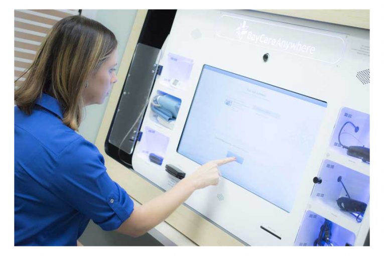 A Publix telehealth kiosk