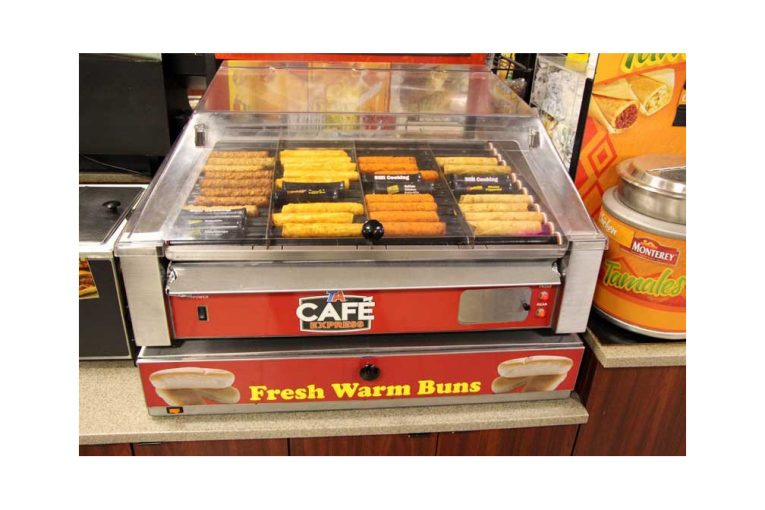 Hot food roller grill