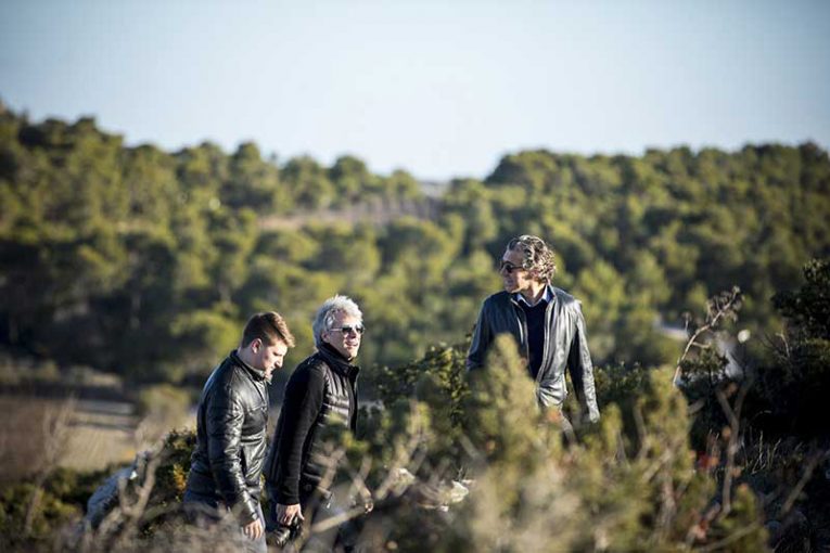 Jesse Bongiovi, Jon Bon Jovi, and Gerard Bertrand.