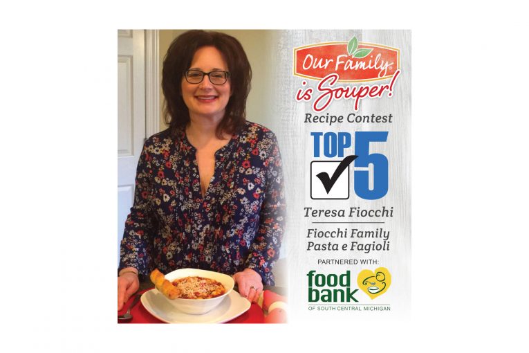 Teresa Fiocchi and her Pasta e Fagioli soup.