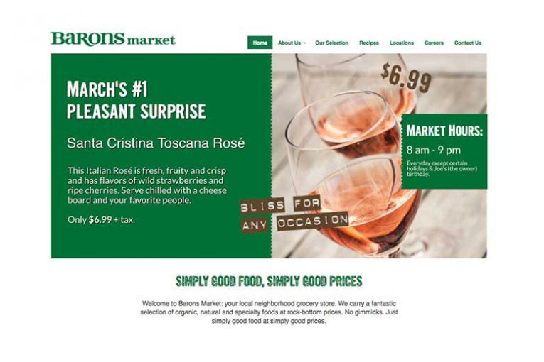 A screenshot of the new website.