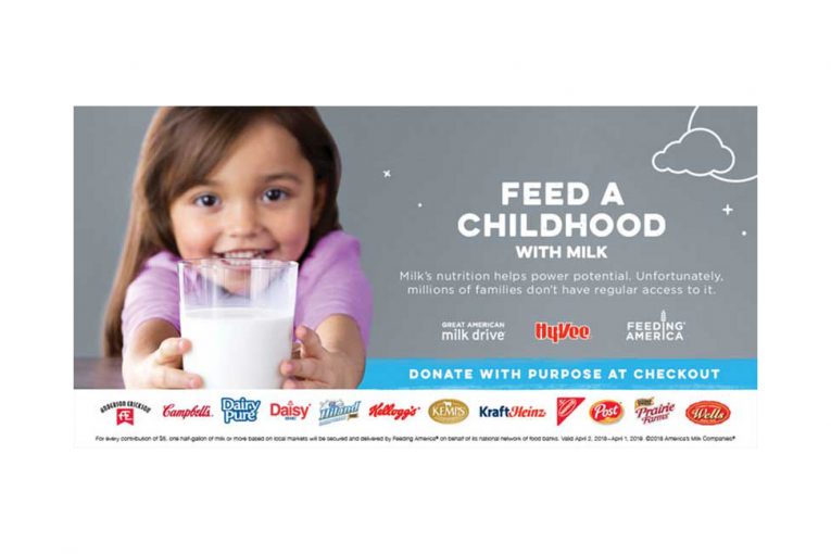 Hy-Vee milk drive promotion