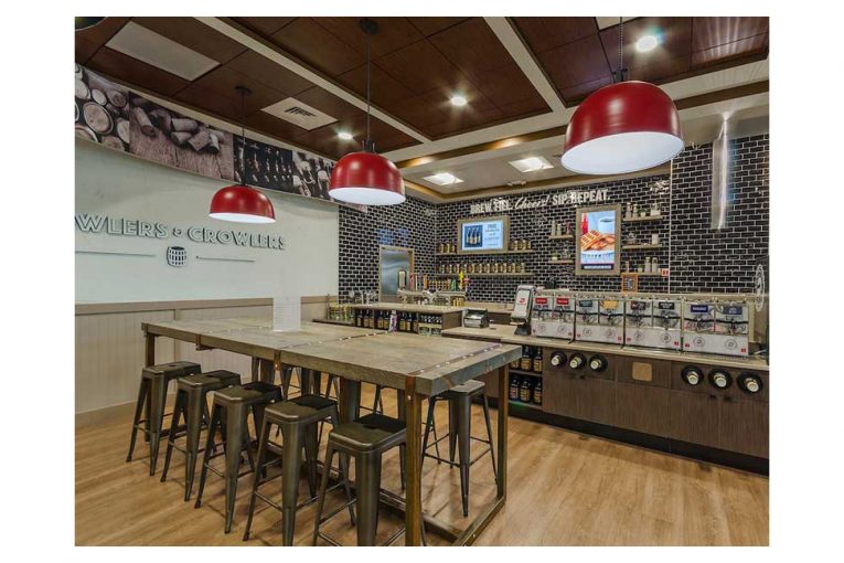 The new Dash In growler bar