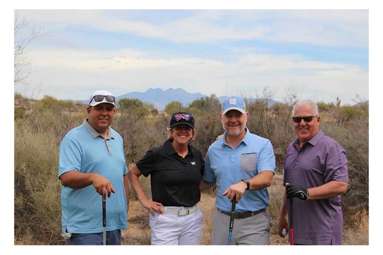Nick Rodriguez, Breakthru Beverage Arizona; Lori Raya, Albertsons Cos.; Steve Zawisa, Breakthru Beverage Arizona; and Frank Cannistra, Albertsons Cos.