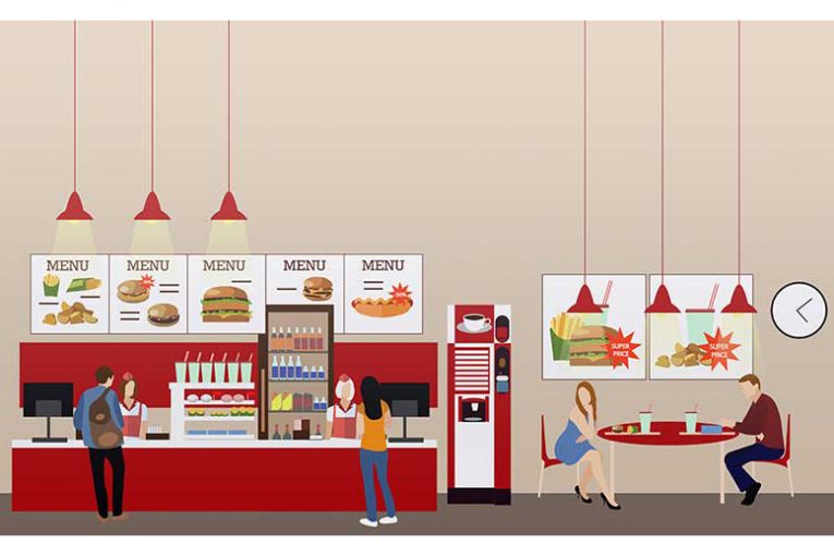 QSR interior illustration