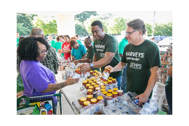 A Harveys hunger relief event