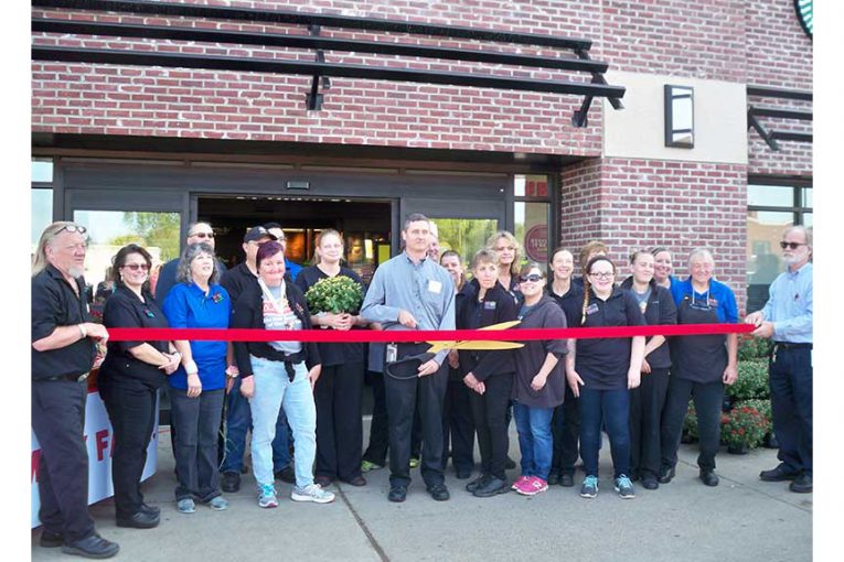The ribbon-cutting ceremony at the Northfield store.