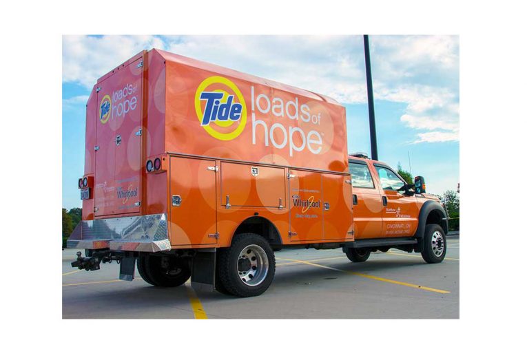 Tide's mobile laundry truck