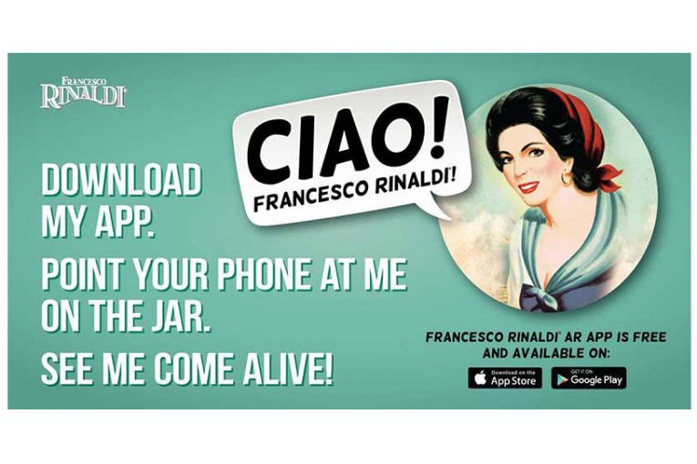 An ad for the new Francesco Rinaldi app
