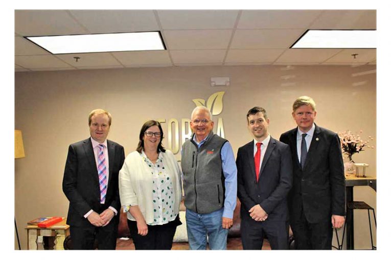 Dale Crammond, counsellor, agriculture and food embassy of Ireland; Ann Scanlon, superintending veterinary inspector for DFA; GDA Commissioner Gary Black; Damien O’Meara, dairy controls and export certification for DFA; and Shane Stephens, Ireland’s consul general with the Department of Foreign Affairs and Trade.