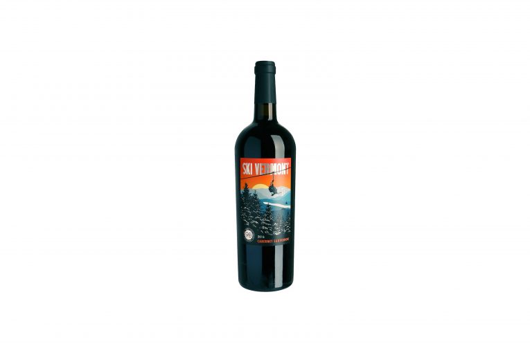 A bottle of Ski Vermont Cabernet Sauvignon