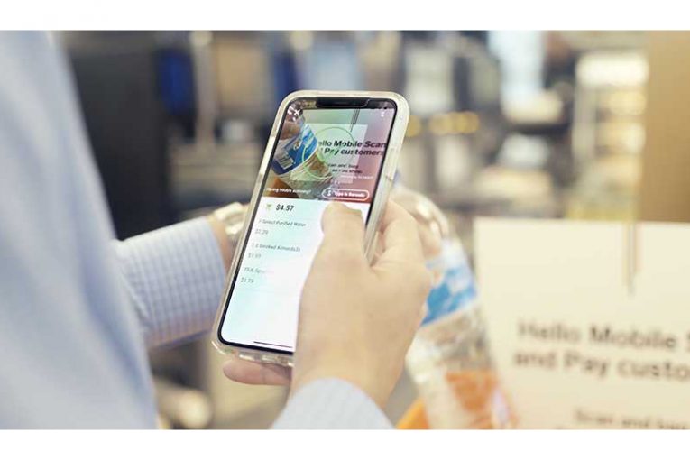 A closeup of 7-Eleven's Scan & Pay mobile feature open on a customer's phone.