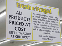 Fresh N Frugal sign