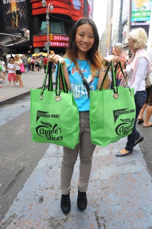 Crunch Pak Consumer Awareness For Its Fresh Apple Products in Times Square New York