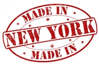 Stamp with text made in New York inside, vector illustration