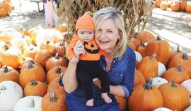 Valerie with her first grandchild, Olivia.