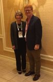 Lorrie Griffith, Shelby Report editor-in-chief, with President and CEO John Ross following their interview during the NGA Show.