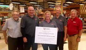Scott Richter and Sue Huber, Richter’s Marketplace, received the WGA Community Service Award. Pictured are Larry Richter, Scott and Sue’s father and co-owner; Scott Richter; Sue Huber; Norm Richter, Larry’s brother and co-owner; and Brandon Scholz, WGA.