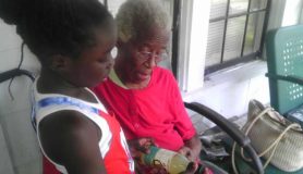 Mikaila with her great-grandmother, Helen, who sent the cookbook that helped spark the idea for the business.