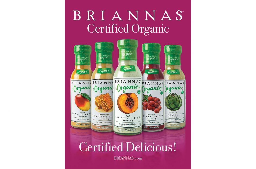 Briannas Introduces Five Organic Salad Dressings