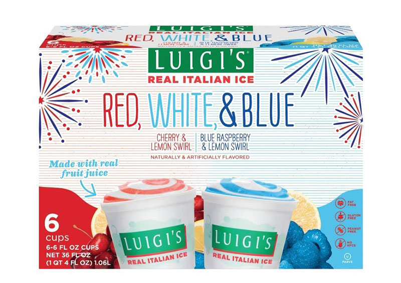 Luigi's Real Italian Ice Debuts Red, White & Blue Variety Box