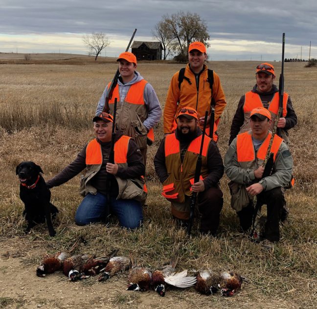 Wounded Warriors in Action Pheasant Hunting event participants.